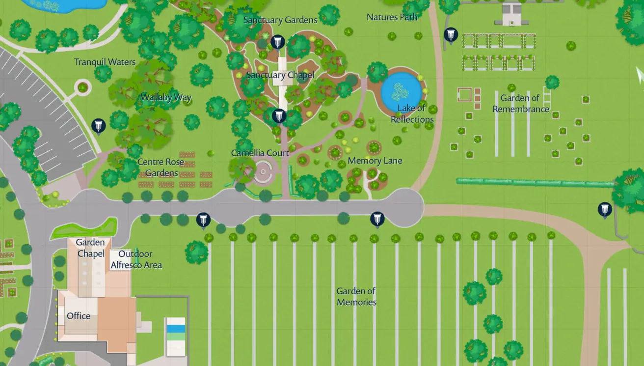 Map with points of interest